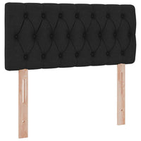 Letto con contenitore e materasso con testiera Nero 90 x 190 cm 3370541