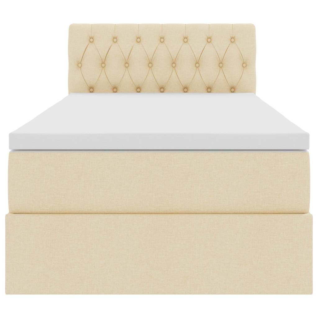 Letto con contenitore e materasso Crema 90 x 190 cm 3370543
