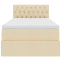 Letto con contenitore e materasso Crema 90 x 190 cm 3370543