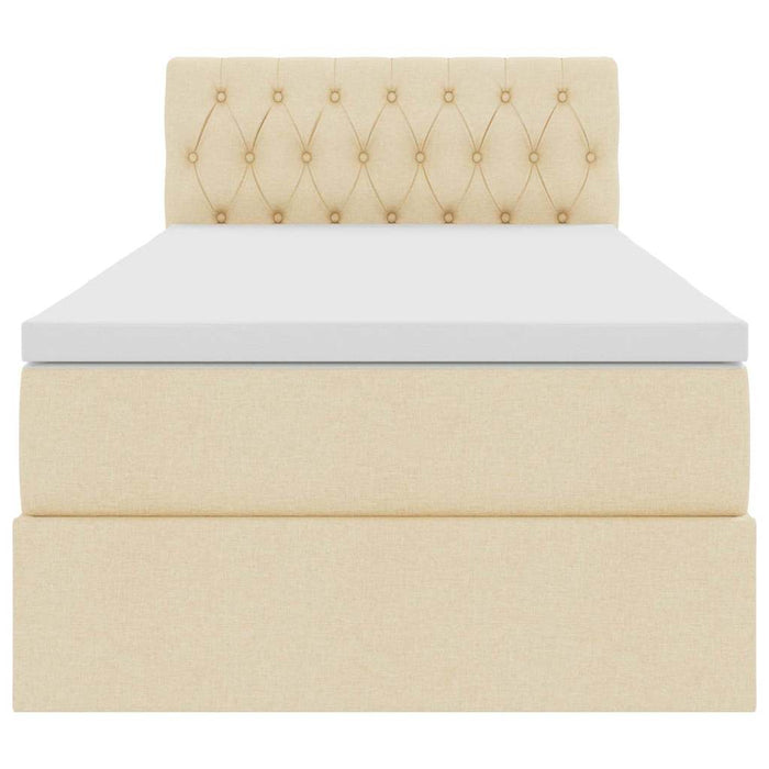 Letto con contenitore e materasso Crema 90 x 190 cm 3370543
