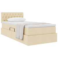 Letto con contenitore e materasso Crema 90 x 190 cm 3370543