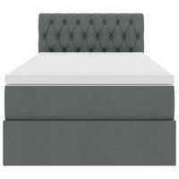 Letto con contenitore e materasso Grigio scuro 90 x 200 cm 3370546