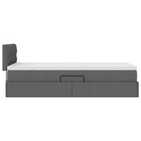 Letto con contenitore e materasso Grigio scuro 90 x 200 cm 3370546