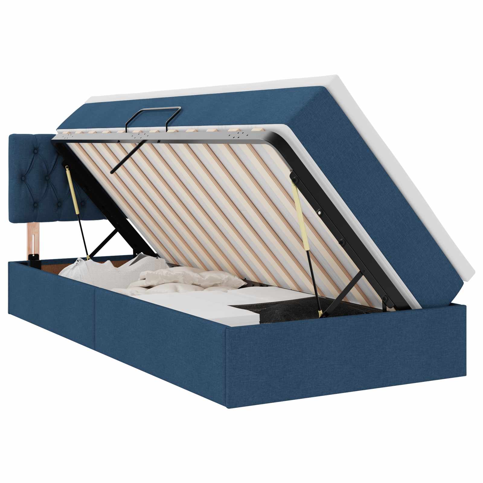 Letto con contenitore e materasso con materasso Blu 90 x 200 cm 3370550