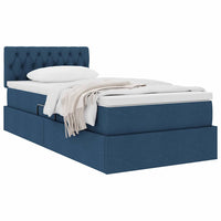 Letto con contenitore e materasso con materasso Blu 90 x 200 cm 3370550