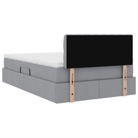 Letto con contenitore e materasso Grigio chiaro 120 x 190 cm 3370557