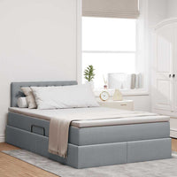 Letto con contenitore e materasso Grigio chiaro 120 x 200 cm 3370563