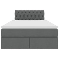 Letto con contenitore e materasso Grigio scuro 120 x 200 cm