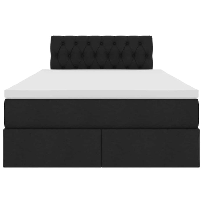 Letto con contenitore e materasso Nero 120 x 200 cm