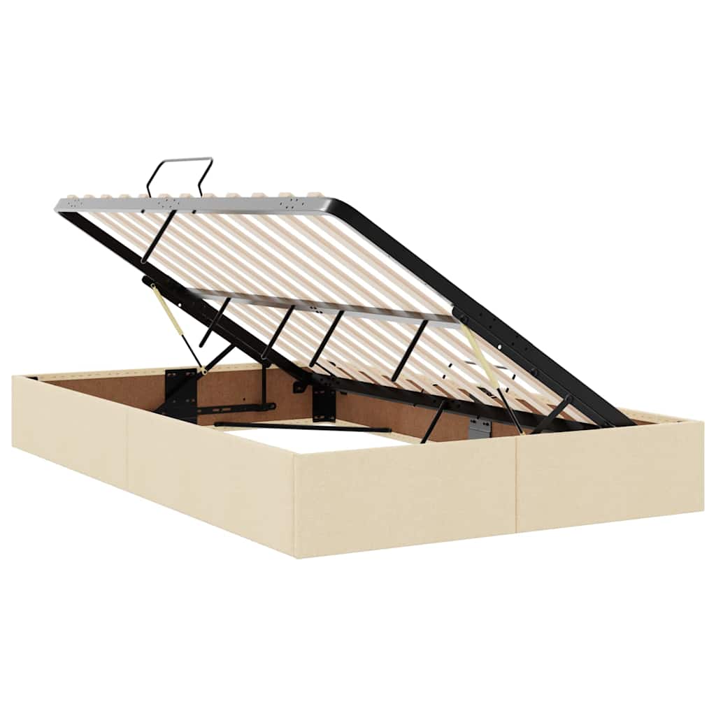 Letto con contenitore e materasso Crema 120 x 200 cm
