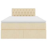 Letto con contenitore e materasso Crema 120 x 200 cm
