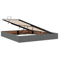 Letto con contenitore e materasso Grigio scuro 160 x 200 cm