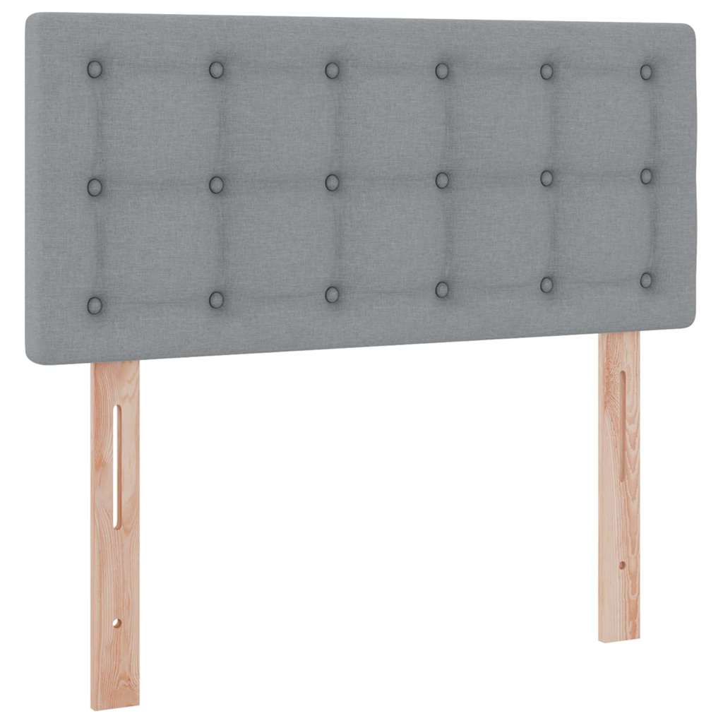 Letto con contenitore e materasso Grigio chiaro 90 x 190 cm 3370602