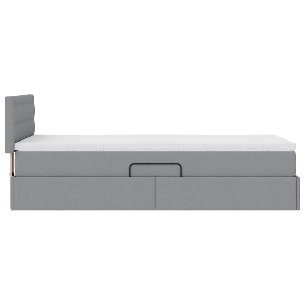 Letto con contenitore e materasso Grigio chiaro 90 x 190 cm 3370602