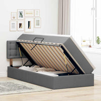 Letto con contenitore e materasso Grigio scuro 90 x 200 cm 3370609