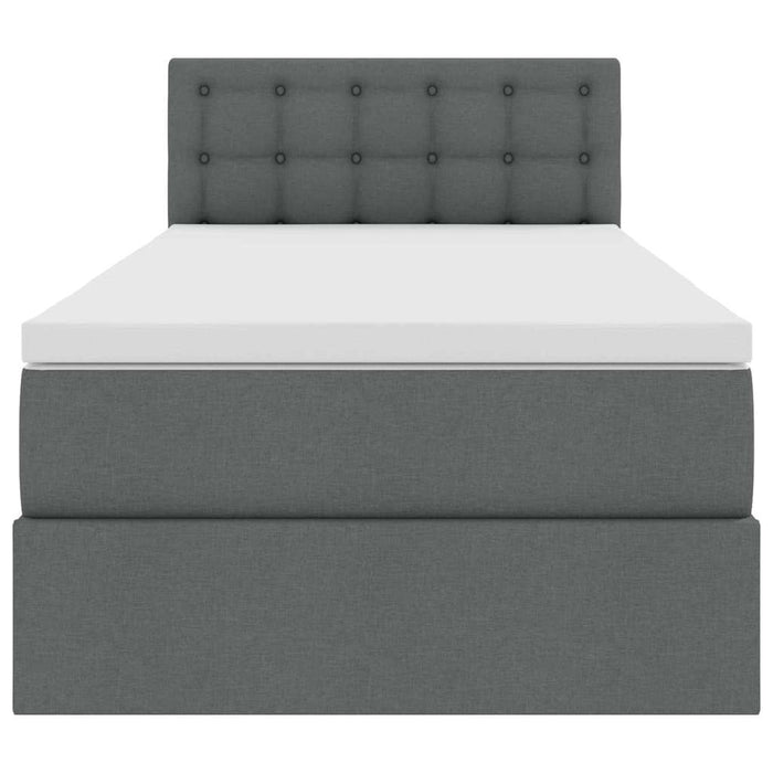 Letto con contenitore e materasso Grigio scuro 90 x 200 cm 3370609