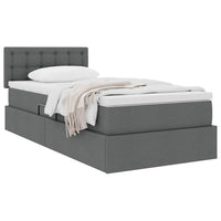 Letto con contenitore e materasso Grigio scuro 90 x 200 cm 3370609