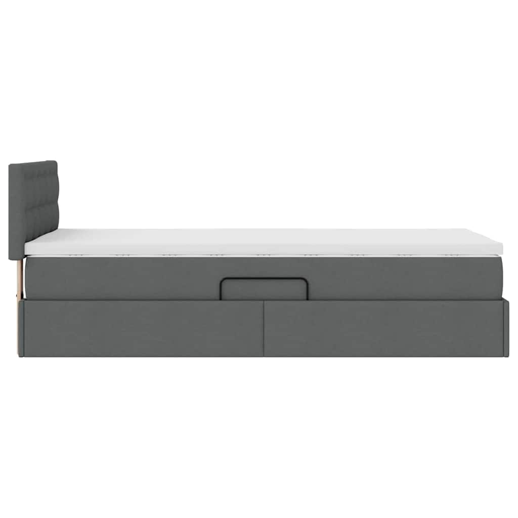 Letto con contenitore e materasso Grigio scuro 90 x 200 cm 3370609