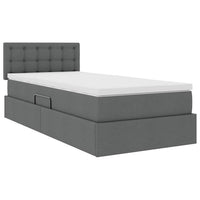Letto con contenitore e materasso Grigio scuro 100 x 200 cm 3370615