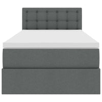 Letto con contenitore e materasso Grigio scuro 100 x 200 cm 3370615