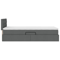 Letto con contenitore e materasso Grigio scuro 100 x 200 cm 3370615