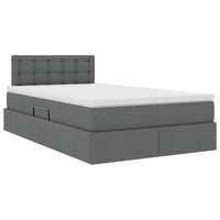 Letto con contenitore e materasso Grigio scuro 120 x 200 cm