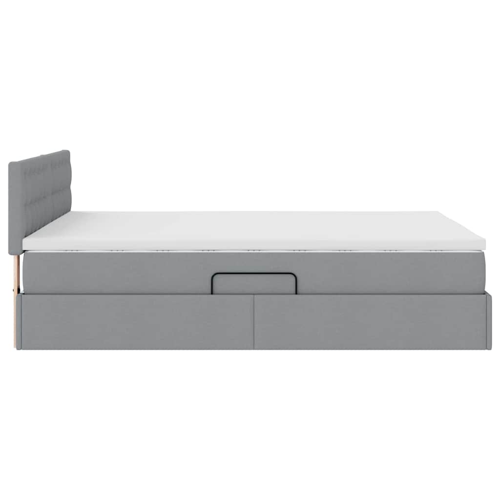 Letto con contenitore e materasso Grigio chiaro 140 x 190 cm 3370632