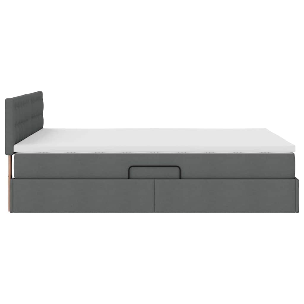 Letto con contenitore e materasso Grigio scuro 140 x 190 cm 3370633