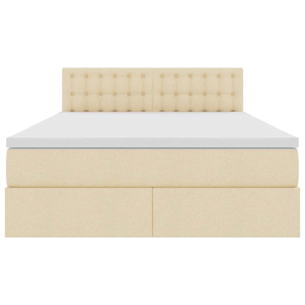 Letto con contenitore e materasso Crema 140 x 200 cm 3370642