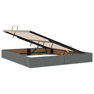 Letto con contenitore e materasso Grigio scuro 160 x 200 cm