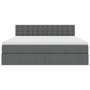 Letto con contenitore e materasso Grigio scuro 160 x 200 cm 3370645