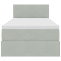 Letto con Contenitore Grigio chiaro 90 x 190 cm Velluto 3370665