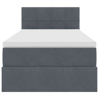 Letto con Contenitore Grigio scuro 90 x 200 cm Velluto 3370732