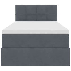 Letto con Contenitore Grigio scuro 90 x 200 cm Velluto 3370732