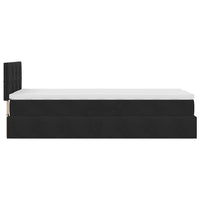 Letto con Contenitore con materasso Nero 90 x 200 cm Velluto 3370733