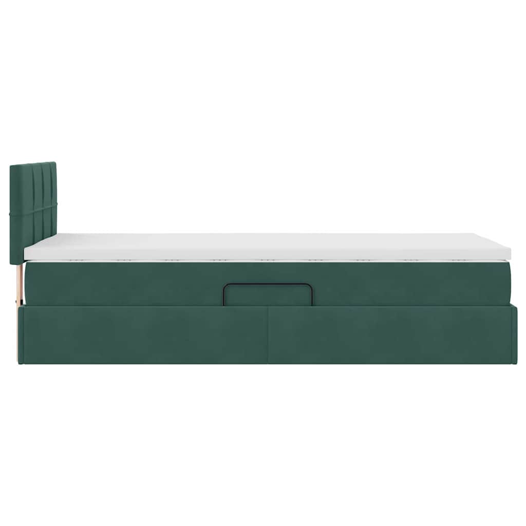 Letto con Contenitore Verde Scuro 100 x 200 cm Velluto 3370740