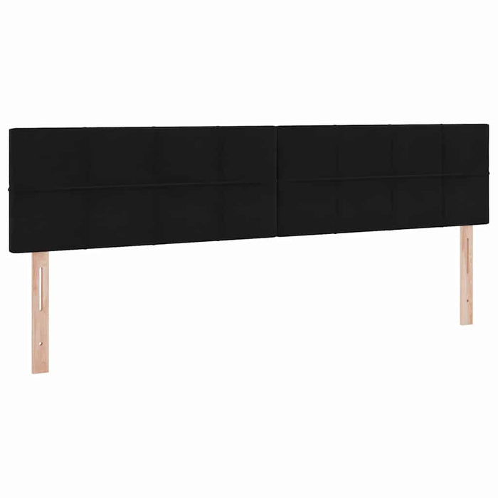 Letto con Contenitore con materasso Nero 200 x 200 cm Velluto 3370781
