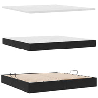 Letto con Contenitore con materasso Nero 200 x 200 cm Velluto 3370781