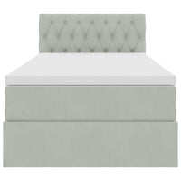 Letto con Contenitore Grigio chiaro 90 x 200 cm Velluto 3370791