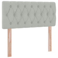Letto con Contenitore Grigio chiaro 90 x 200 cm Velluto 3370791