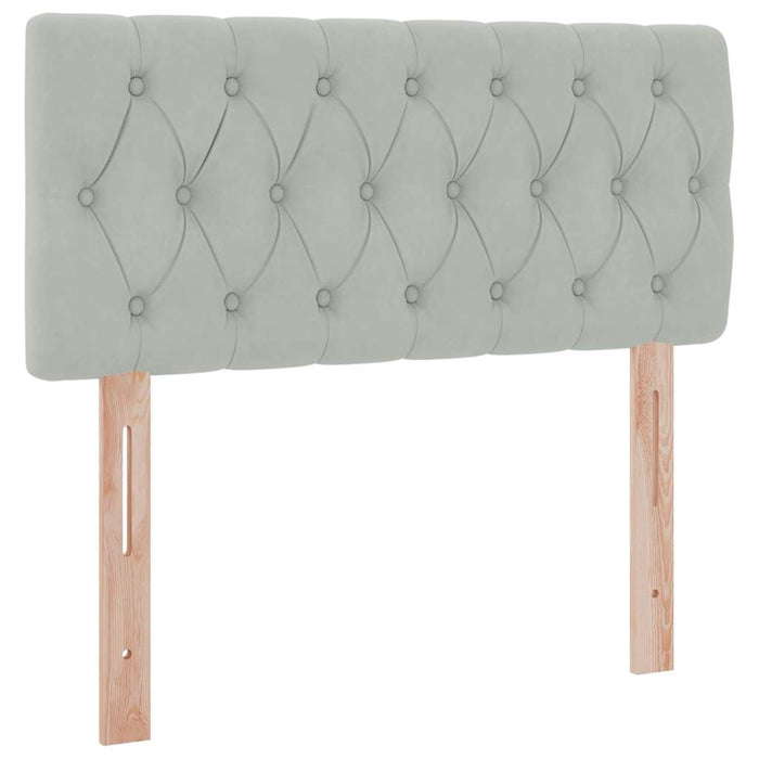 Letto con Contenitore Grigio chiaro 90 x 200 cm Velluto 3370791