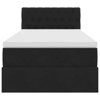 Letto con Contenitore con materasso Nero 90 x 200 cm Velluto 3370793