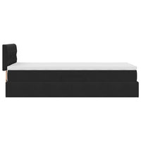 Letto con Contenitore con materasso Nero 90 x 200 cm Velluto 3370793