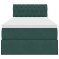 Letto con Contenitore Verde Scuro 90 x 200 cm Velluto 3370794