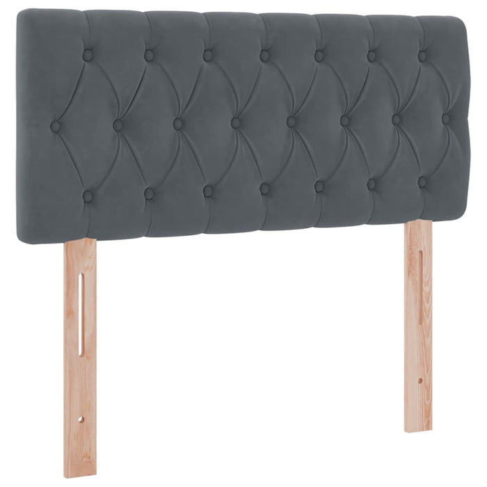 Letto con Contenitore Grigio scuro 100 x 200 cm Velluto 3370798