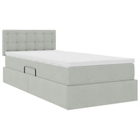 Letto con Contenitore Grigio chiaro 90 x 200 cm Velluto 3370851