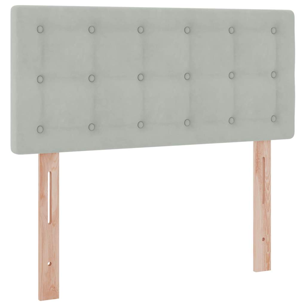 Letto con Contenitore Grigio chiaro 90 x 200 cm Velluto 3370851