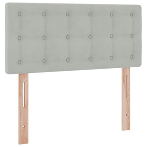 Letto con Contenitore Grigio chiaro 90 x 200 cm Velluto 3370851