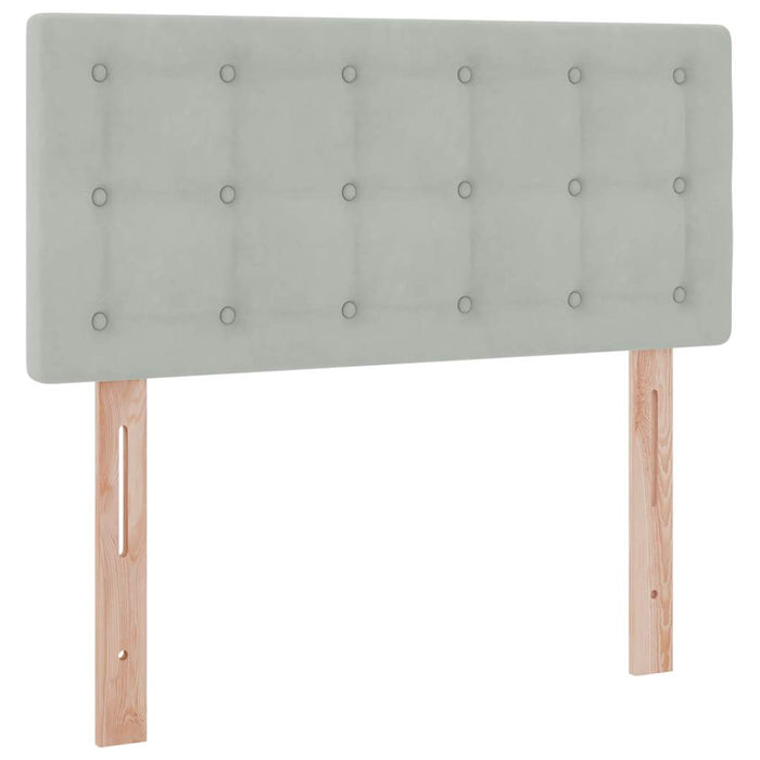 Letto con Contenitore Grigio chiaro 90 x 200 cm Velluto 3370851