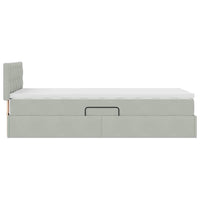 Letto con Contenitore Grigio chiaro 90 x 200 cm Velluto 3370851
